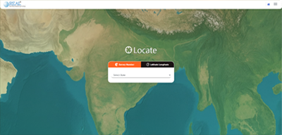 Tablet showing a map with a login popup in a cornfield background, video player controls visible